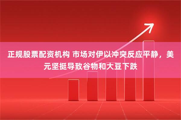 正规股票配资机构 市场对伊以冲突反应平静，美元坚挺导致谷物和大豆下跌